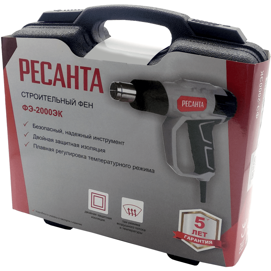 Строительный фен Ресанта ФЭ-2000ЭК - 75/2/2 - фото 3