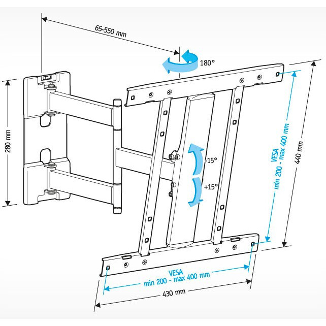 Кронштейн Holder LCD-SU4601 Black - фото 3