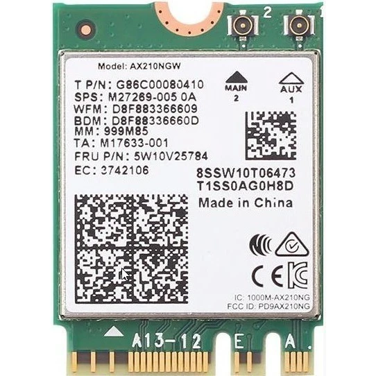 Wi-Fi адаптер Intel AX210.NGWG.NV - AX210.NGWG.NV 999M85