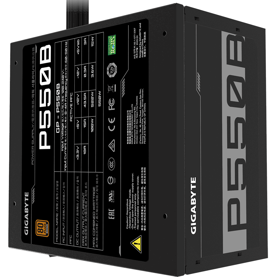 Блок питания 550W Gigabyte GP-P550B - фото 2