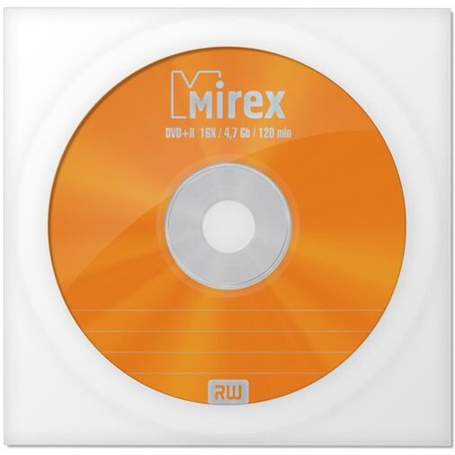 Диск DVD+R Mirex 4.7GB 16x Paper Cover (1 шт.) (205135)