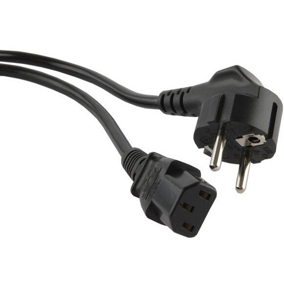 Кабель питания Schuko - C13, 10м, Hyperline PWC-IEC13-SHM-10-BK