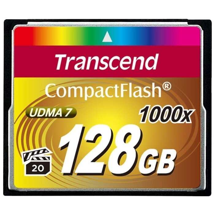 Карта памяти 128Gb Compact Flash Transcend 1000x (TS128GCF1000)