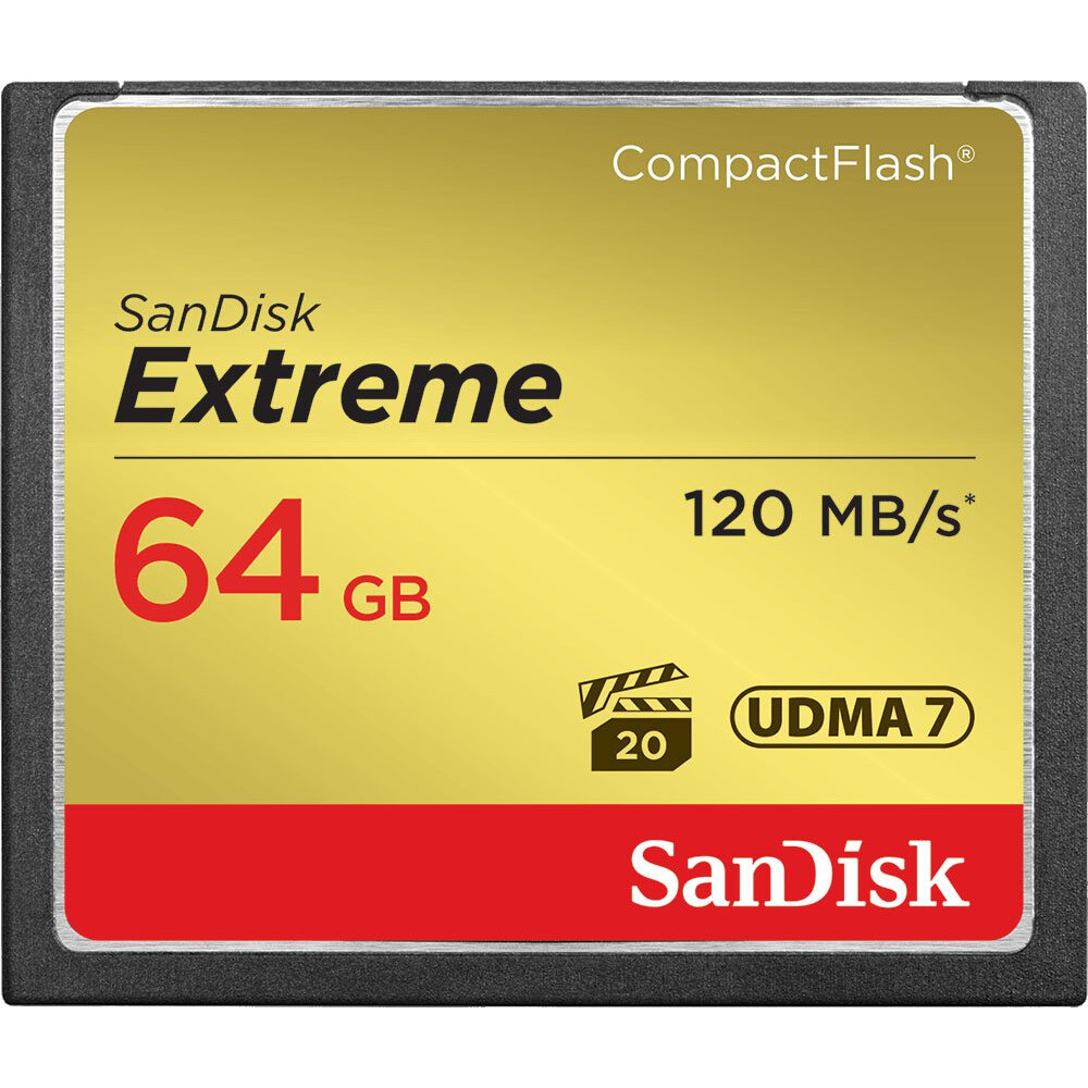 Карта памяти 64GB Compact Flash SanDisk Extreme (SDCFXSB-064G-G46)