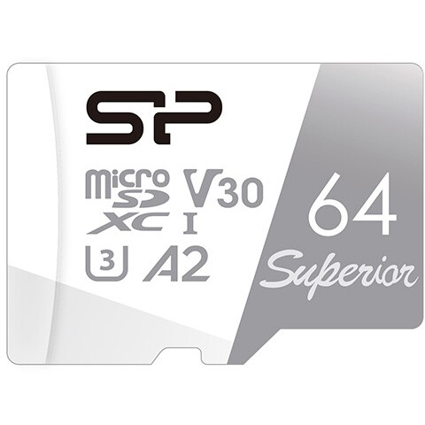 Карта памяти 64Gb MicroSD Silicon Power Superior (SP064GBSTXDA2V20)