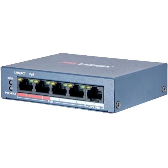 Коммутатор (свитч) Hikvision DS-3E0105P-E/M(B) - фото 2