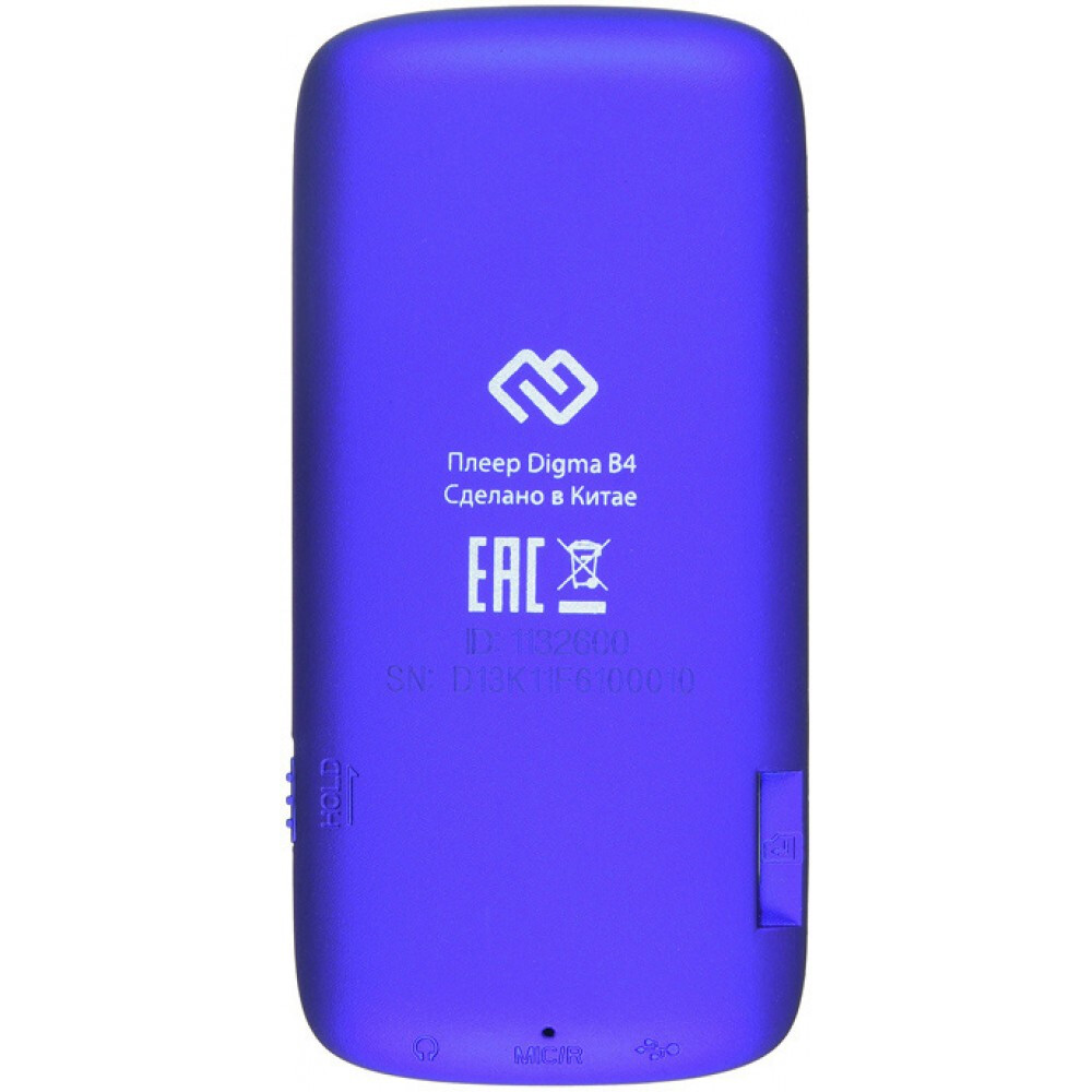 Портативный плеер Digma B4 8Gb Blue - фото 2