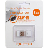 USB Flash накопитель 8Gb QUMO Nano White (QM8GUD-NANO-W)