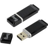 USB Flash накопитель 16Gb SmartBuy Quartz Black (SB16GBQZ-K)