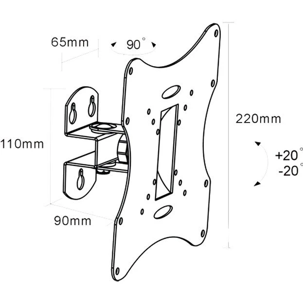 Кронштейн ARM MEDIA LCD-201 Black - фото 2