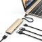 Док-станция Satechi Type-C Slim Multi-Port Adapter 4K Gold (ST-CMAG) - фото 3