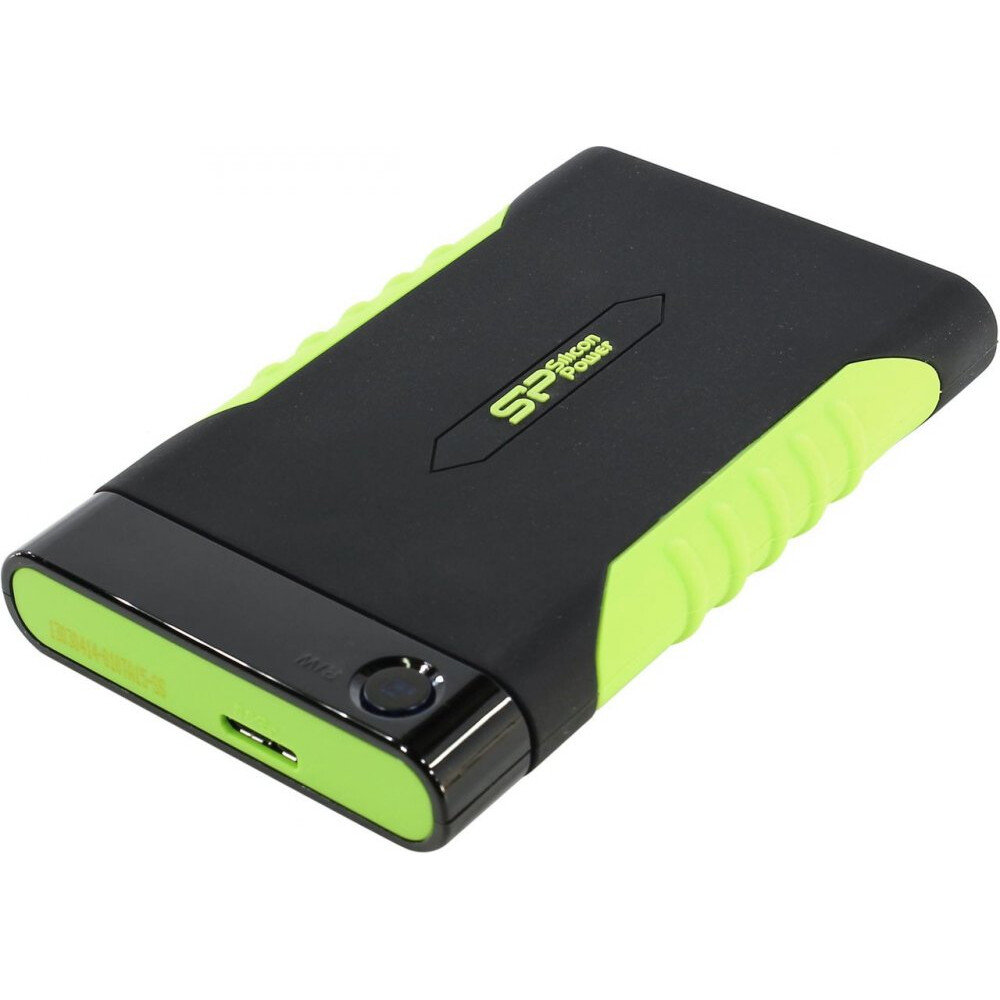 Внешний жёсткий диск 2TB Silicon Power Armor A15 Black/Green (SP020TBPHDA15S3K)
