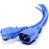 Кабель питания C13 - C14, 0.5м, Hyperline PWC-IEC13-IEC14-0.5-BL