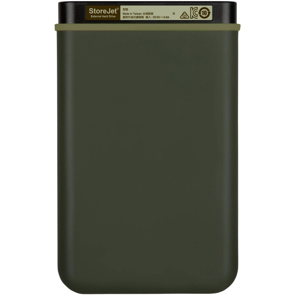 Внешний жёсткий диск 1Tb Transcend StoreJet 25M3 Military Green (TS1TSJ25M3G) - фото 4