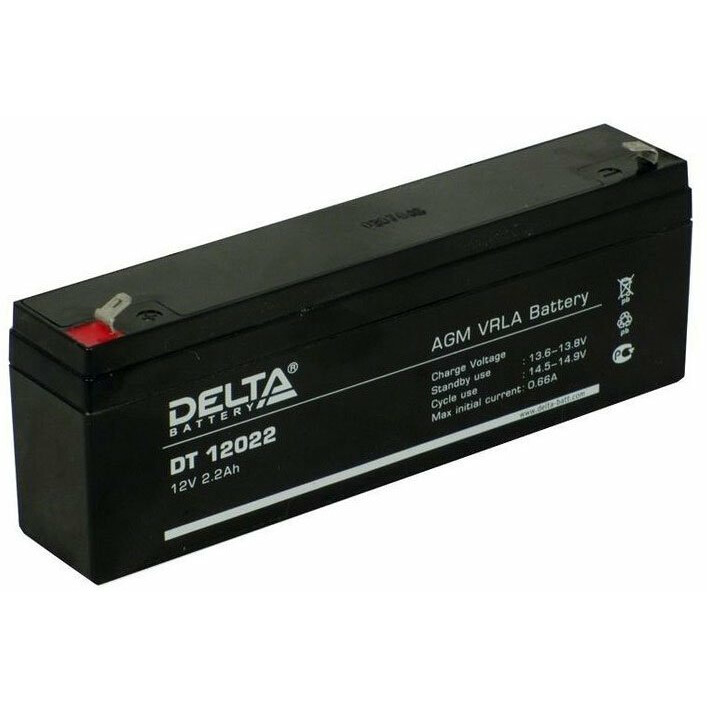 Аккумулятор 2 ач. Delta DT-12022 12v 2.2Ah. Аккумуляторная батарея VRLA 12-2,2 (12в 2,2ач, габариты 178х35х61мм) Robiton. Аккумуляторная батарея 12в Delta 2,2 а/ч. Аккумулятор Delta 12v 2.2Ah.