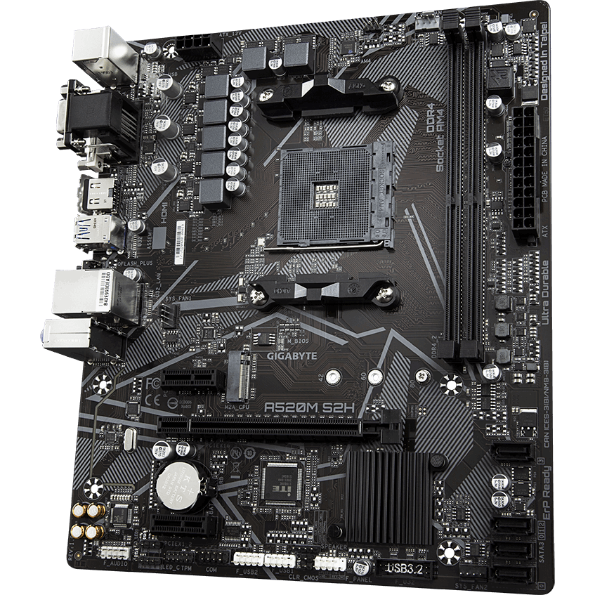 Материнская плата Gigabyte A520M S2H - фото 3