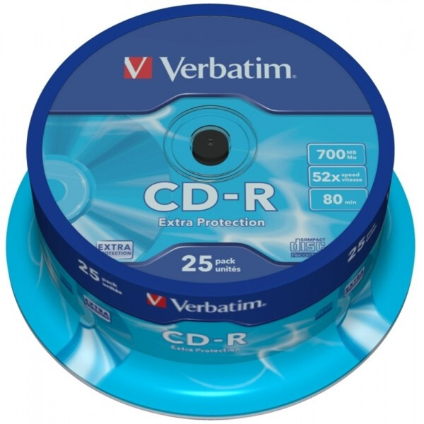 Диск CD-R Verbatim 700MB 52x Cake Box (25 шт.)