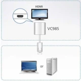 Переходник DisplayPort (M) - HDMI (F), ATEN VC985