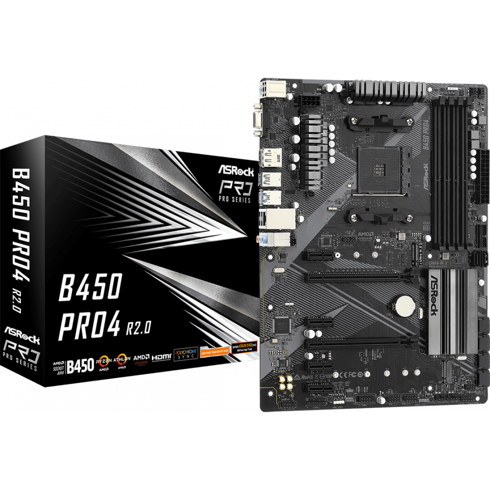 Материнская плата ASRock B450 PRO4 R2.0 - фото 4