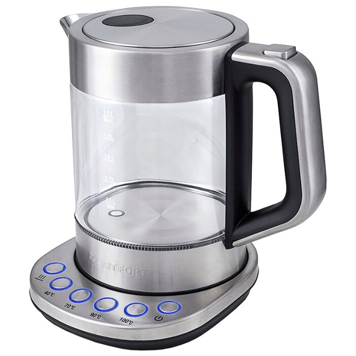 Чайник Kitfort KT-616 Silver/Black - КТ-616 - фото 2