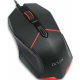 Мышь Delux M601 Black/Red