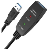 Кабель удлинительный USB A (M) - USB A (F), 5м, AOpen ACU827A-5M