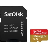Карта памяти 256Gb MicroSD SanDisk Extreme Plus + SD адаптер  (SDSQXBZ-256G-GN6MA)