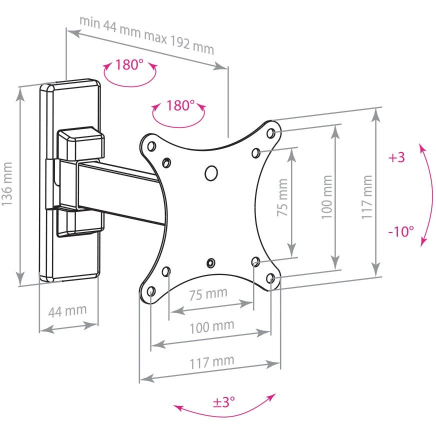 Кронштейн ARM MEDIA MARS-1 Black - MARS-01 - фото 2