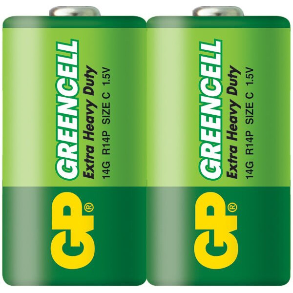 Батарейка GP 14G Greencell (C, 2 шт.) - GP 14G-OS2