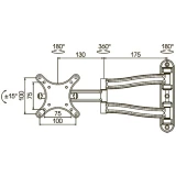 Кронштейн Kromax TECHNO-1 Grey Titan