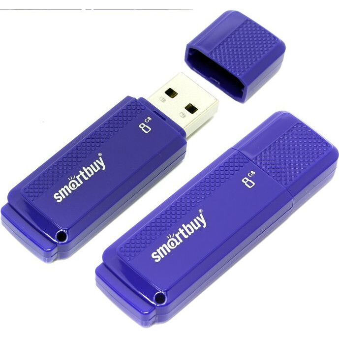 USB Flash накопитель 8GB SmartBuy Dock Blue (SB8GBDK-B)