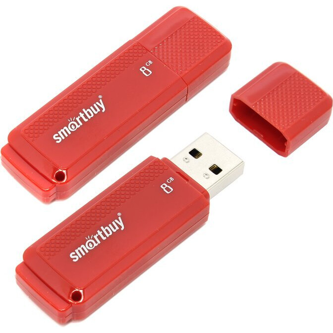 USB Flash накопитель 8GB SmartBuy Dock Red (SB8GBDK-R)
