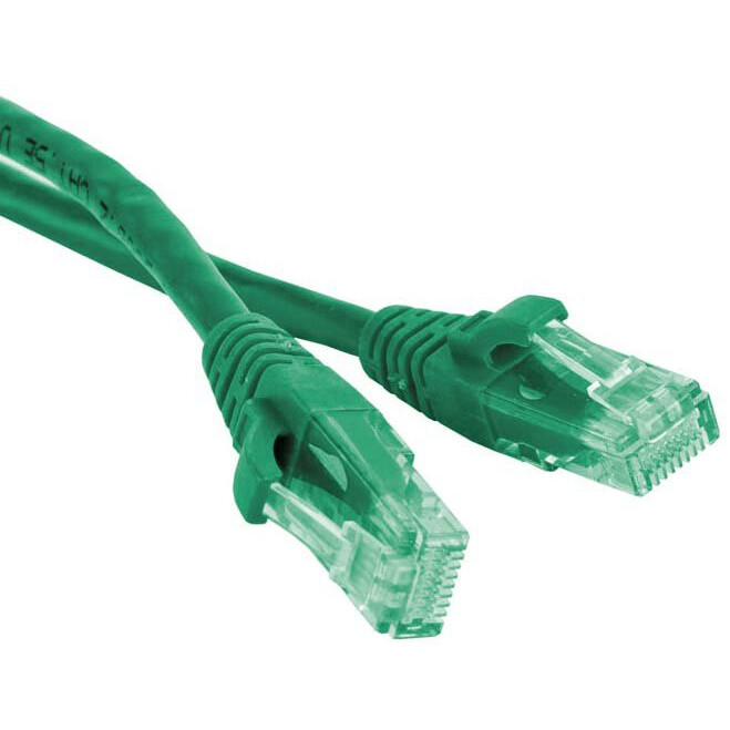 Патч-корд Hyperline PC-LPM-UTP-RJ45-RJ45-C5e-0.15M-LSZH-GN, 0.15м