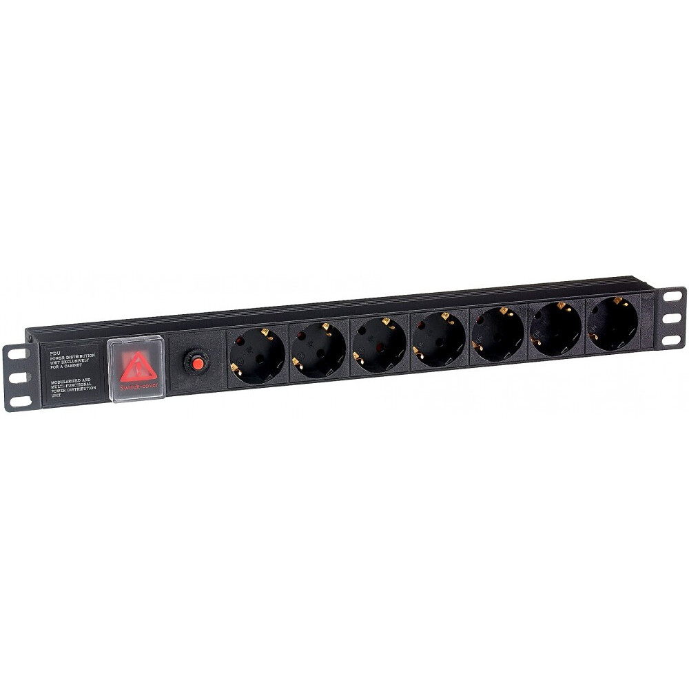 Блок розеток ExeGate PDU-19H702 Al-7S-C14-SW-O