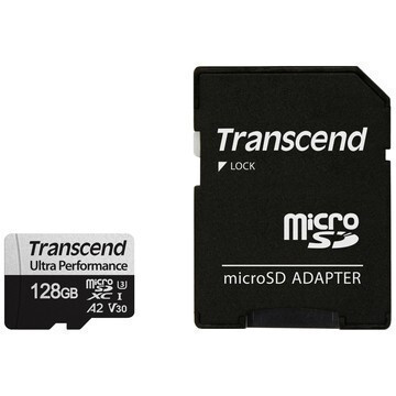 Карта памяти 128Gb MicroSD Transcend + SD адаптер (TS128GUSD340S)