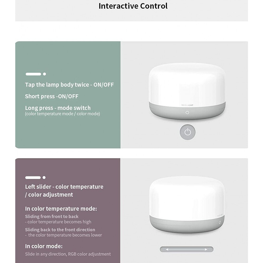 Умная лампа Xiaomi LED Smart Lamp D2 - YLCT01YL/YTDE0219001WTGL - фото 8
