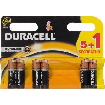 Батарейка Duracell Basic (AA, 6 шт.)