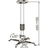 Кронштейн Kromax PROJECTOR-300 White