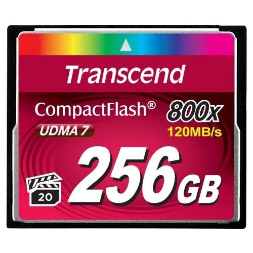 Карта памяти 256GB Compact Flash Transcend 800x (TS256GCF800)