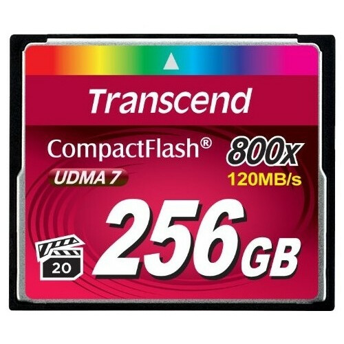 Карта памяти 256Gb Compact Flash Transcend 800x (TS256GCF800)