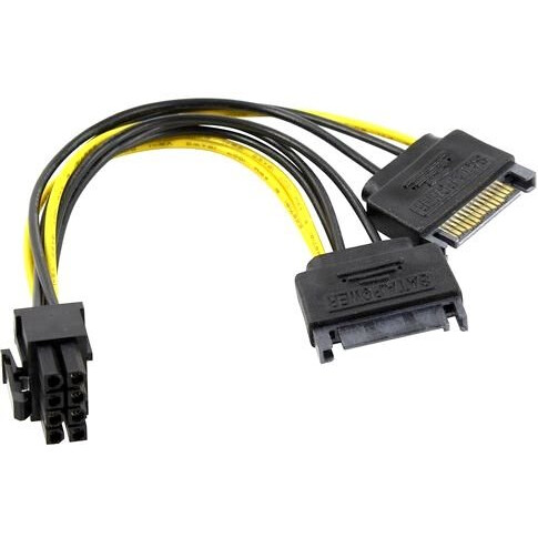 Переходник 2x SATA - PCI-E 6+2-pin, Orient C588