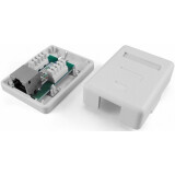 Розетка RJ-45 Hyperline SB1-1-8P8C-C5e-SH-WH