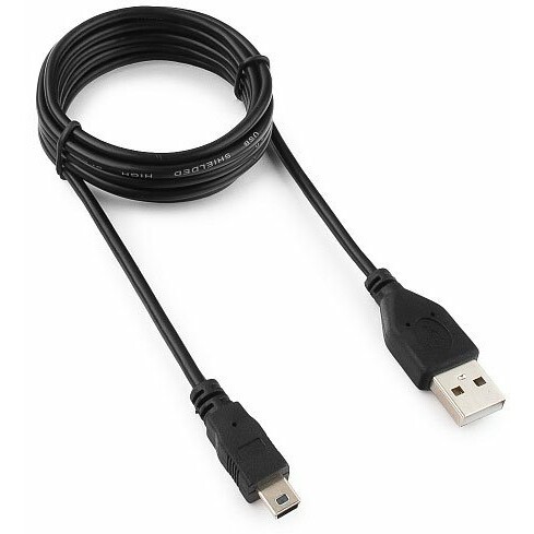 Кабель USB - miniUSB, 1.8м, Гарнизон GCC-USB2-AM5P-1.8M