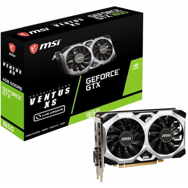 Видеокарта NVIDIA GeForce GTX 1650 MSI 4Gb (GTX 1650 D6 VENTUS XS V1) - фото 5