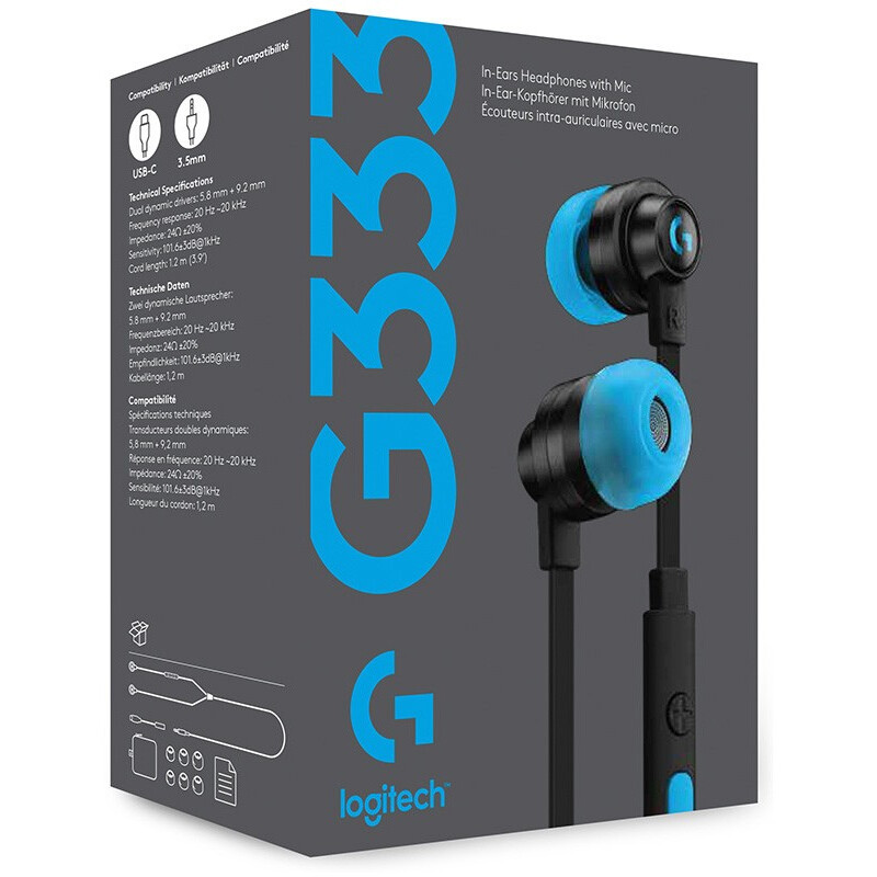 Гарнитура Logitech Gaming Headset G333 Black (981-000924/981-000927) - 981-000924/981-000927  - фото 3