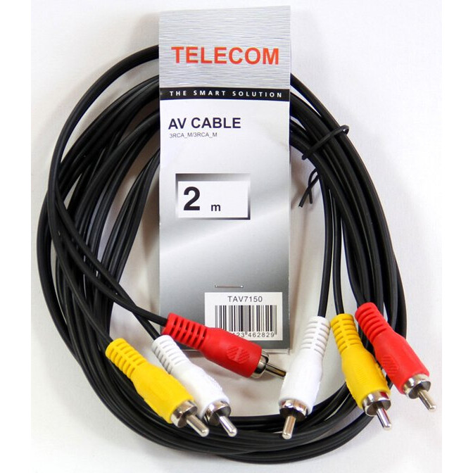 Кабель 3x RCA (M) - 3x RCA (M), 2м, Telecom TAV7150-2M