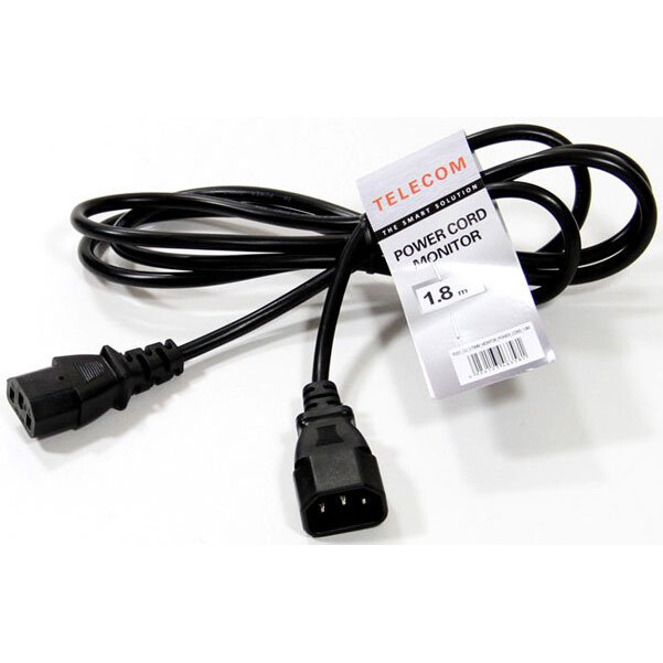 Кабель питания C13 - C14, 1.8м, Telecom TE001-CU0.75-1.8M