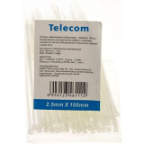 Кабельная стяжка Telecom TIE2.5X100MM-W