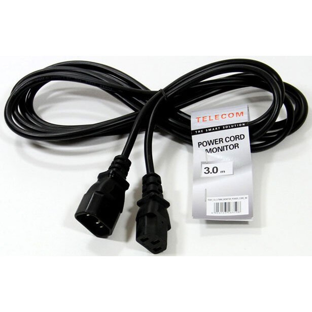 Кабель питания C13 - C14, 3м, Telecom TE001-CU0.75-3M