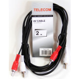 Кабель 2x RCA (M) - 2x RCA (M), 2м, Telecom TAV7158-2M